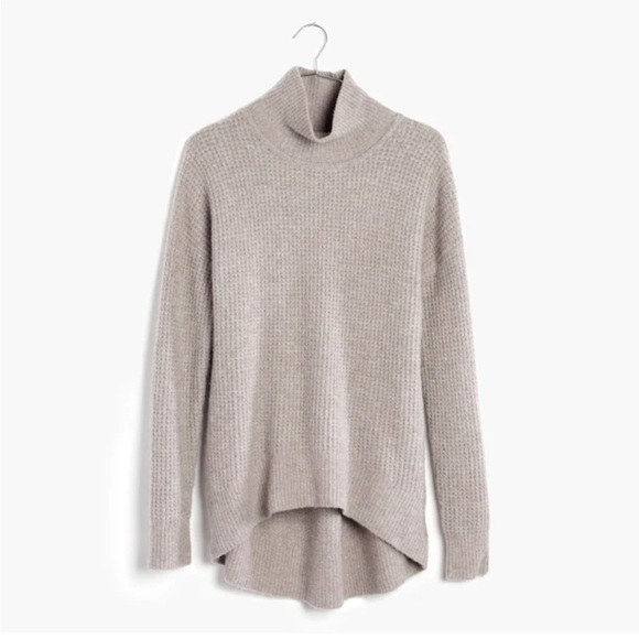 Madewell Sweaters - Madewell Wafflestitch Turtleneck Wool Blend Sweater Size S